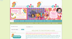 Desktop Screenshot of invitations4kids.com.au