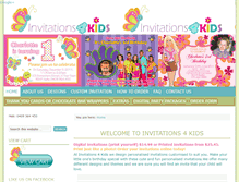 Tablet Screenshot of invitations4kids.com.au